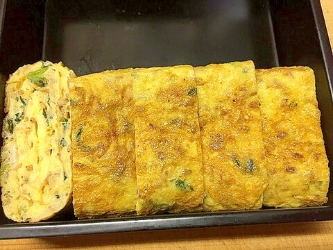 野沢菜ちりめんの玉子焼き